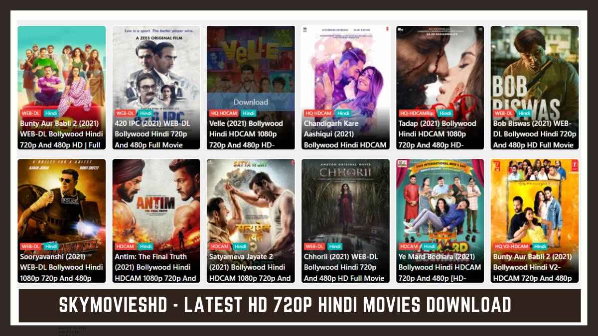 SkymoviesHD Latest HD 720p Hindi Movies Download