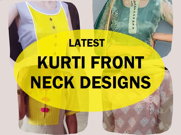 Stylish front kurti neck design